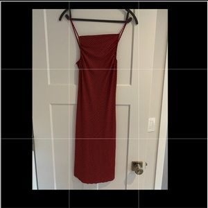 red Dress With silver SHIMER lines in it size s